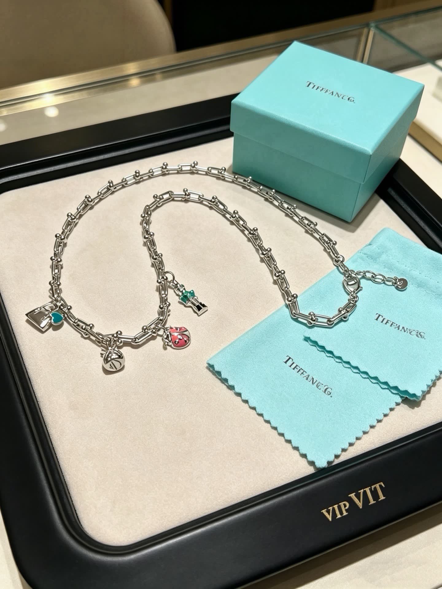 Tiffany & Co. Silver Charm Necklace